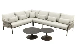 Suns Fiavè/Nova lounge hoekbank incl. middenelement - Rope/Brons