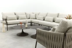 Suns Fiavè/Nova lounge hoekbank incl. middenelement - Rope/Brons