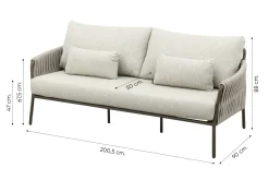 SUNS Fiavè/Nova stoel-bank loungeset - Rope/Brons