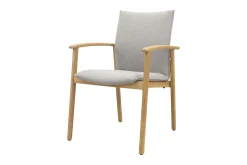 Suns Florine stapelbare dining tuinstoel - Taupe/Teak - Op=Op