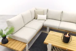 Suns Nardo loungeset - hoekbank - Camel Sand/Natural mixed weave
