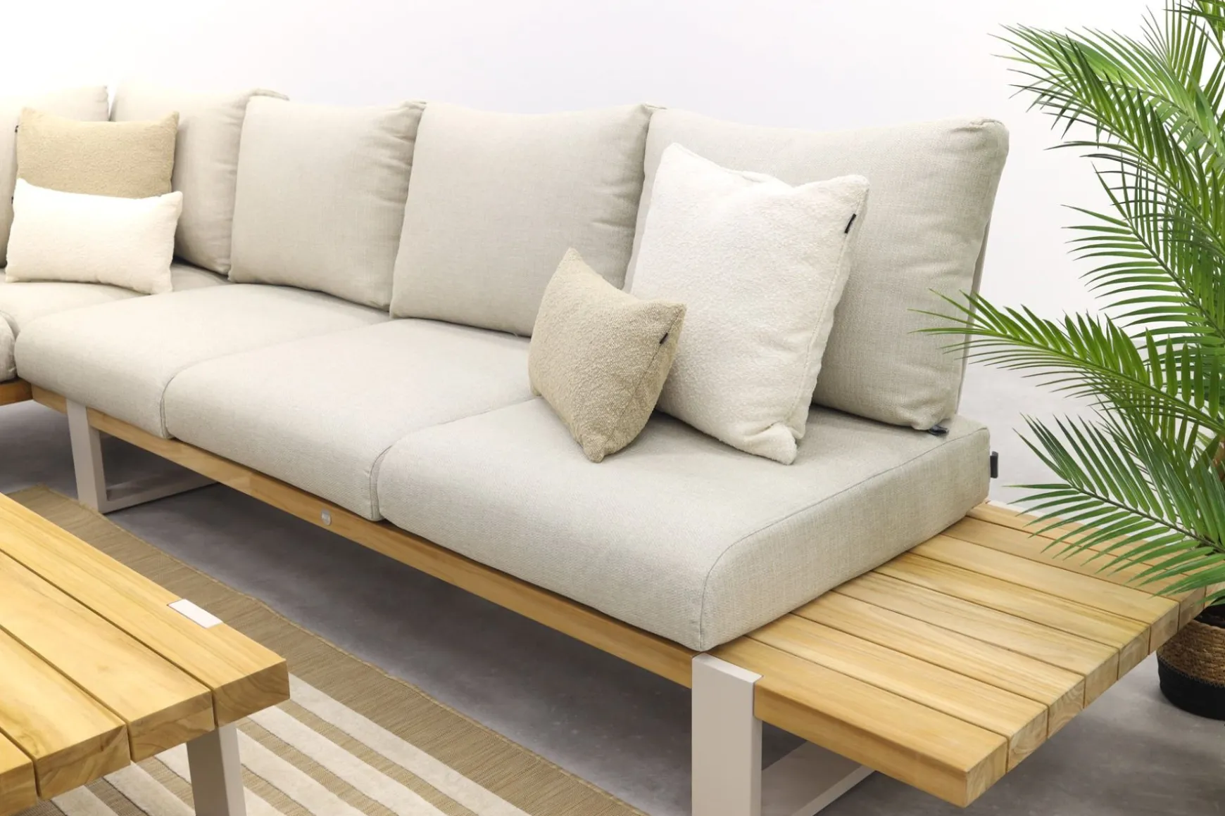 Suns Nardo loungeset - hoekbank - Camel Sand/Natural mixed weave