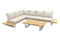 Suns Nardo loungeset - hoekbank - Camel Sand/Natural mixed weave