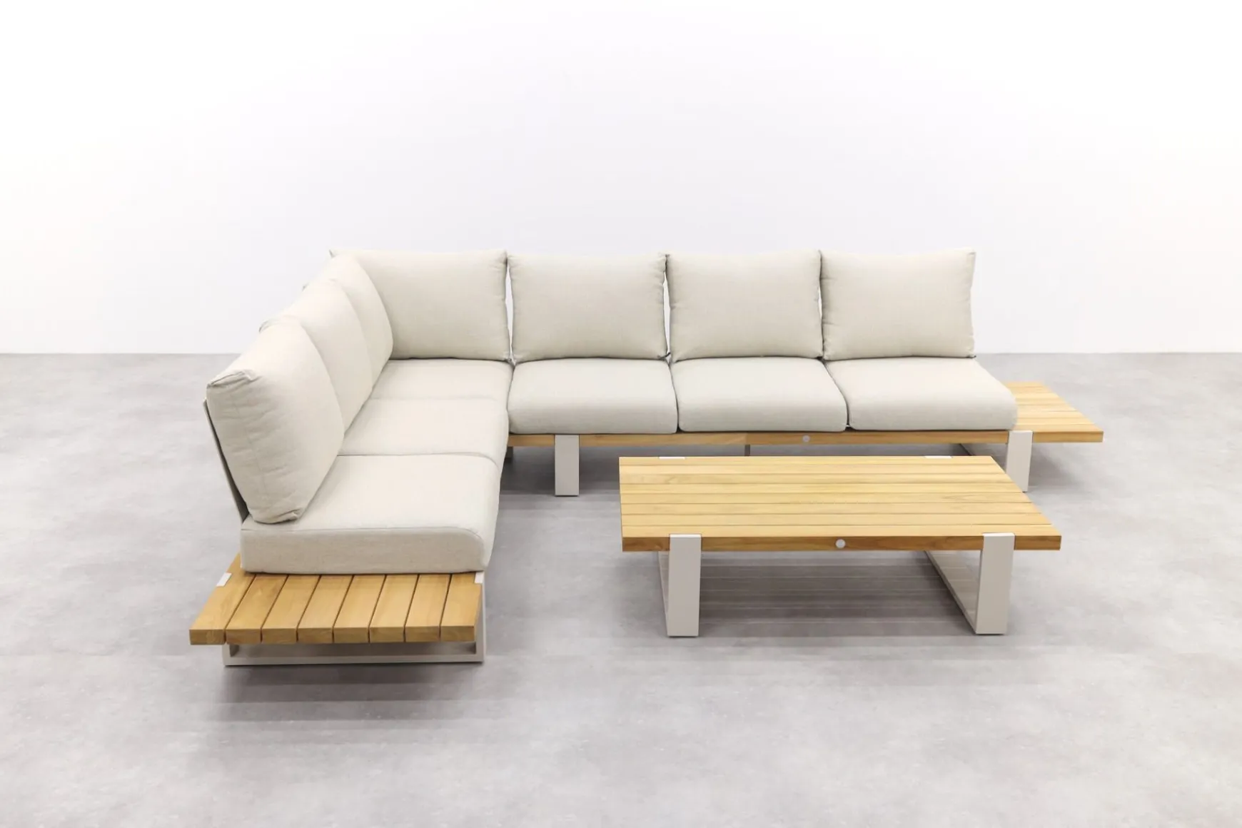 Suns Nardo loungeset - hoekbank - Camel Sand/Natural mixed weave