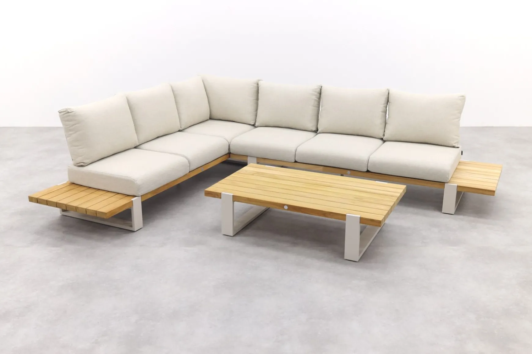 Suns Nardo loungeset - hoekbank - Camel Sand/Natural mixed weave