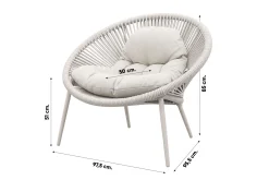 Suns Prato loungestoel - Rope/Zand