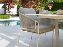 SUNS Revello Dining Tuinstoel -Camel Sand -Natural Gravel fishbone