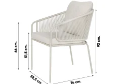 SUNS Revello Dining Tuinstoel -Camel Sand -Natural Gravel fishbone