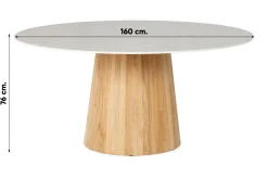 SUNS Sorolo Ronde Tuintafel - Terrazzo Light Taupe - Ø160 cm OP=OP