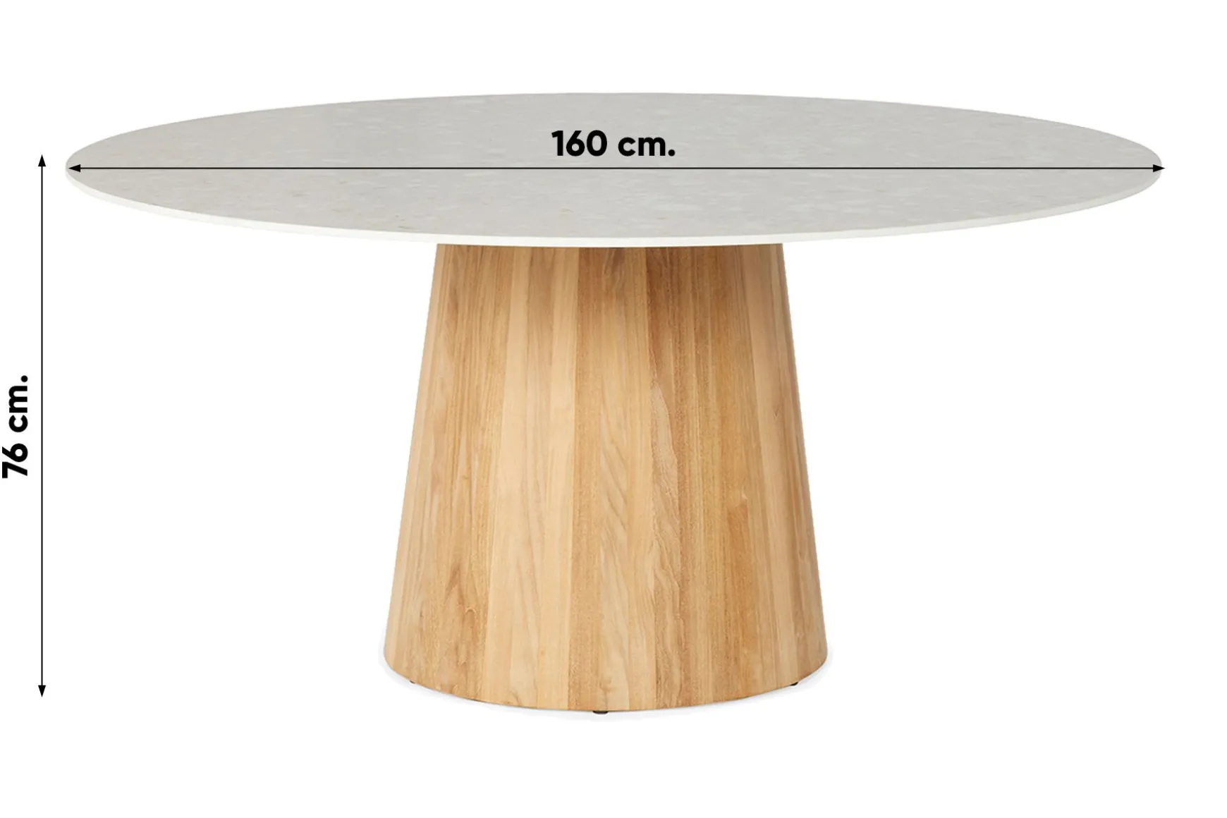 SUNS Sorolo Ronde Tuintafel - Terrazzo Light Taupe - Ø160 cm OP=OP