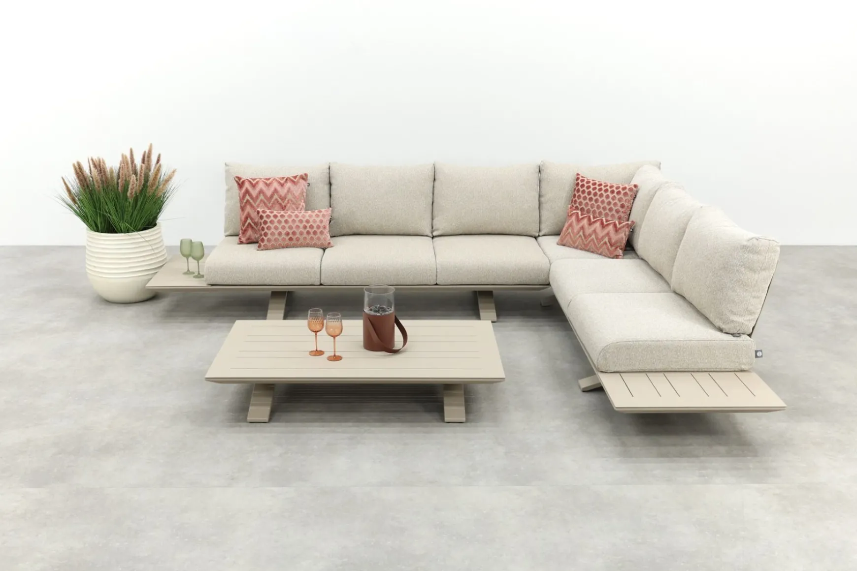 Suns Stockholm hoekbank loungeset - Champagne