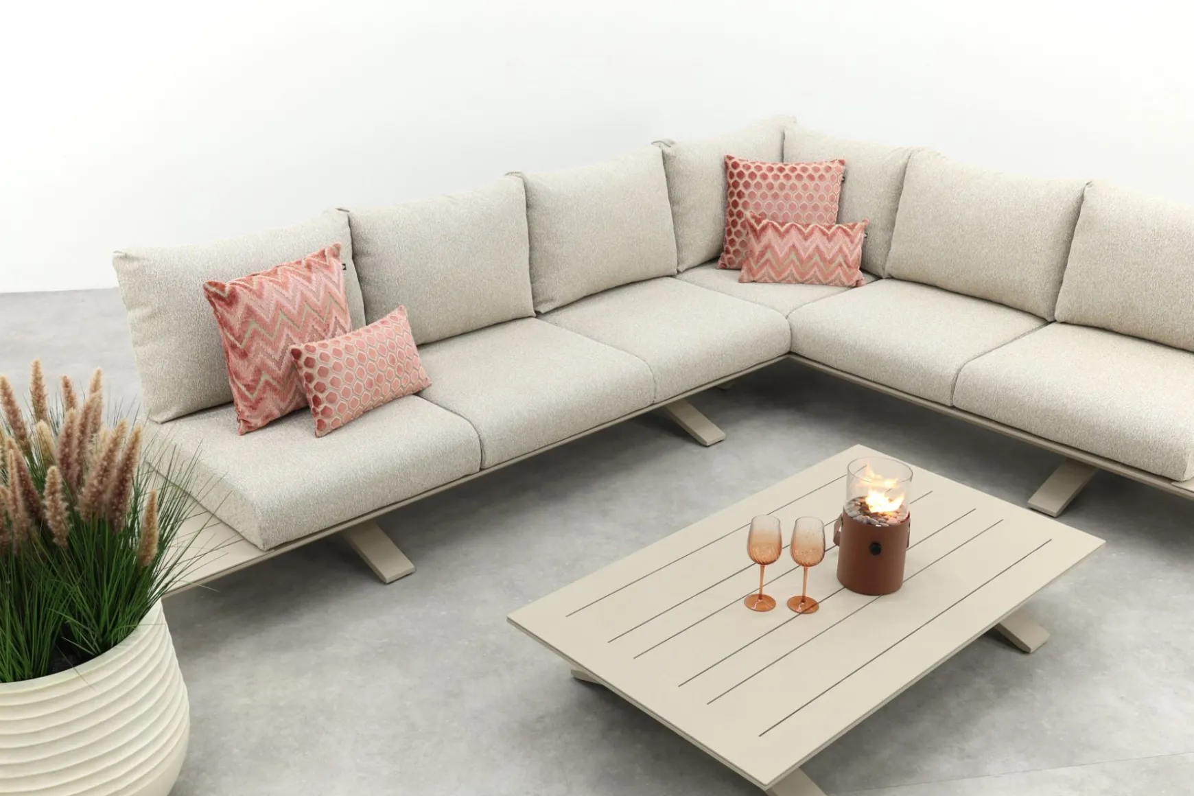 Suns Stockholm hoekbank loungeset - Champagne