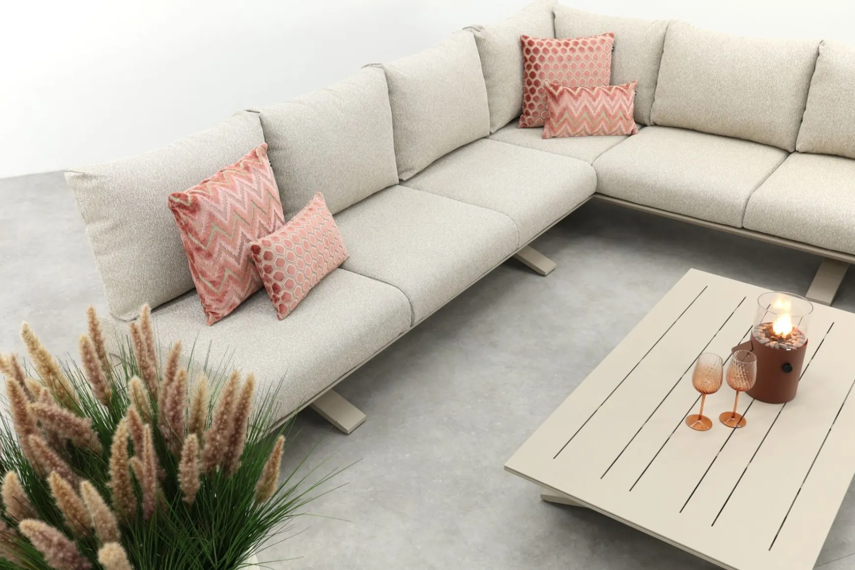 Suns Stockholm hoekbank loungeset - Champagne