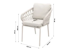 Suns Tosca dining tuinstoel - Rope/Zand