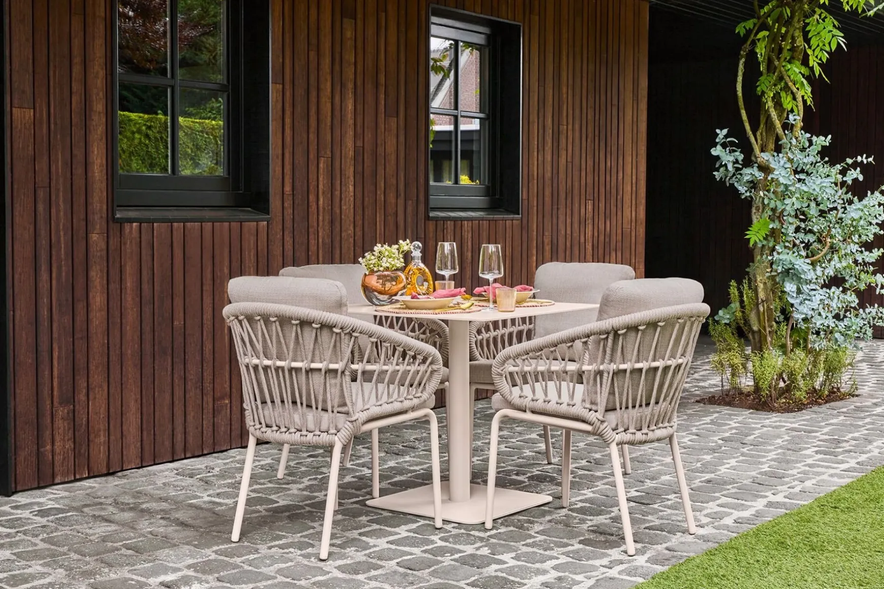 Suns Tosca dining tuinstoel - Rope/Zand