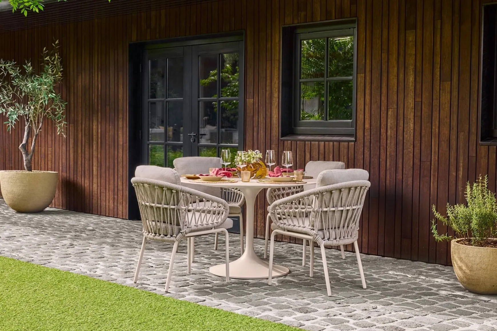 Suns Tosca dining tuinstoel - Rope/Zand