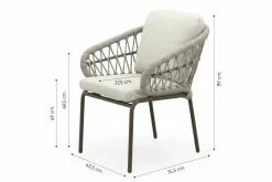 Suns Tosca/Nova ronde tuinset voor 4 personen Ø120 cm. - Rope/Brons