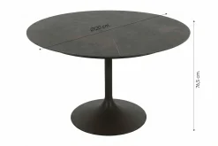 Suns Tosca/Nova ronde tuinset voor 4 personen Ø120 cm. - Rope/Brons