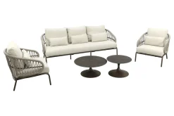 Suns Tosca/Nova stoel-bank loungeset - Rope/Brons