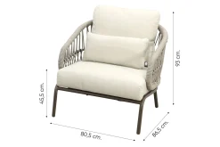 Suns Tosca/Nova stoel-bank loungeset - Rope/Brons