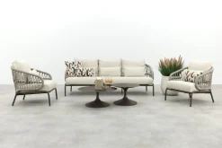 Suns Tosca/Nova stoel-bank loungeset - Rope/Brons