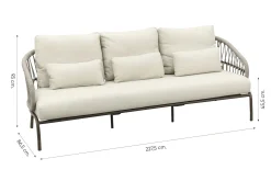 Suns Tosca/Nova stoel-bank loungeset - Rope/Brons