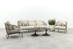 Suns Tosca/Nova stoel-bank loungeset - Rope/Brons