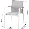 Suns Tutti stapelbare tuinstoel - Wit met teak armleuning