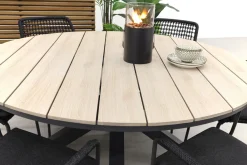 Taste Barista antraciet / Garden Impressions Edison 148 cm. - ronde tuinset