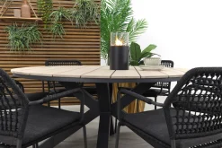 Taste Barista antraciet / Garden Impressions Edison 148 cm. - ronde tuinset