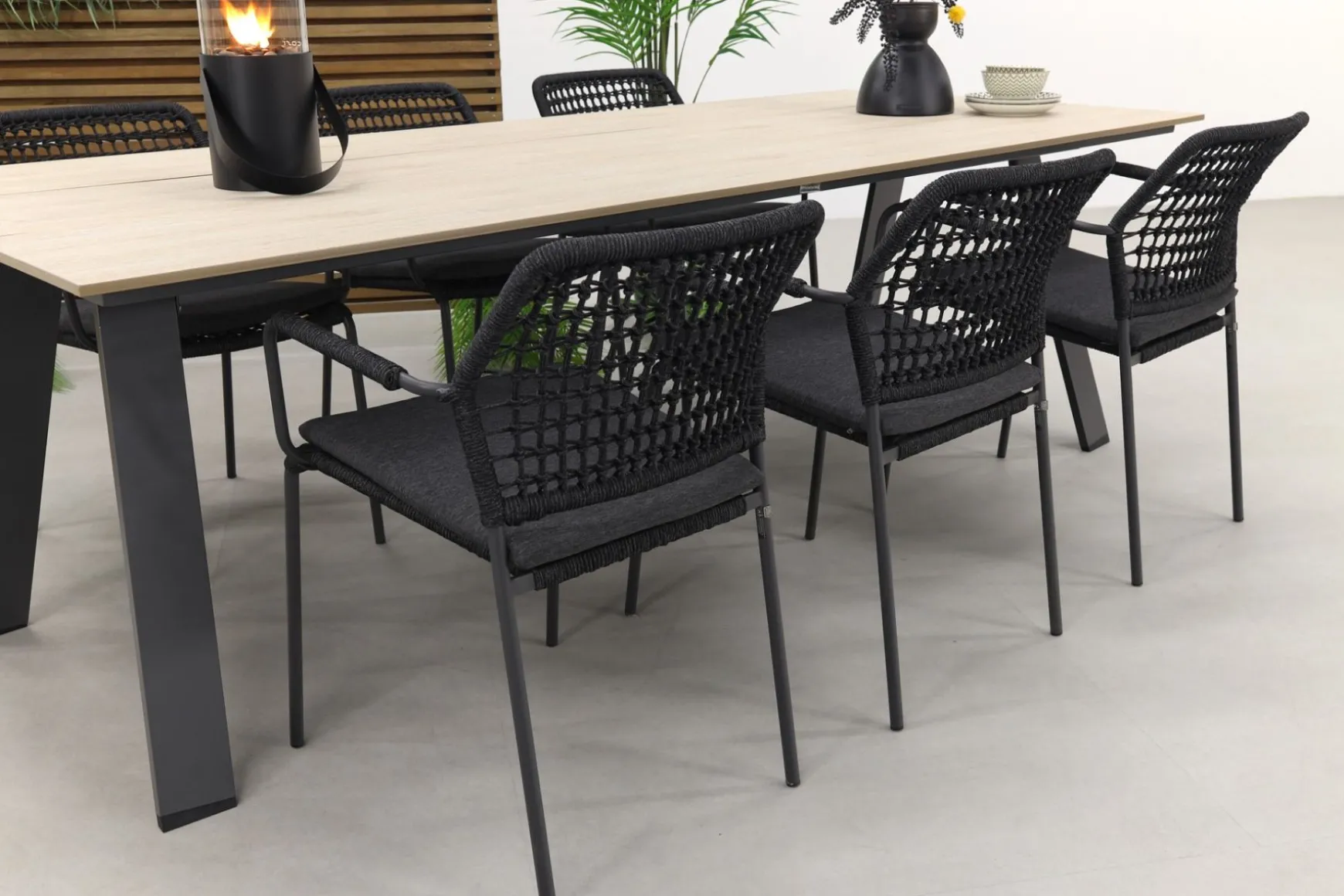 Taste Barista antraciet/Garden Impressions Nevada 240x100 cm.