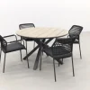 Taste Barista antraciet / GI Edison 122 cm. - ronde tuinset
