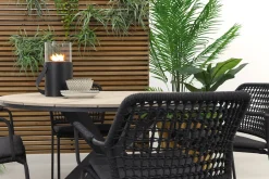 Taste Barista antraciet / GI Edison 122 cm. - ronde tuinset