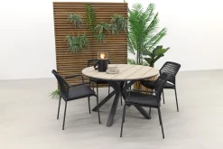 Taste Barista antraciet / GI Edison 122 cm. - ronde tuinset