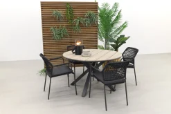 Taste Barista antraciet / GI Edison 122 cm. - ronde tuinset