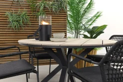 Taste Barista antraciet / GI Edison 122 cm. - ronde tuinset