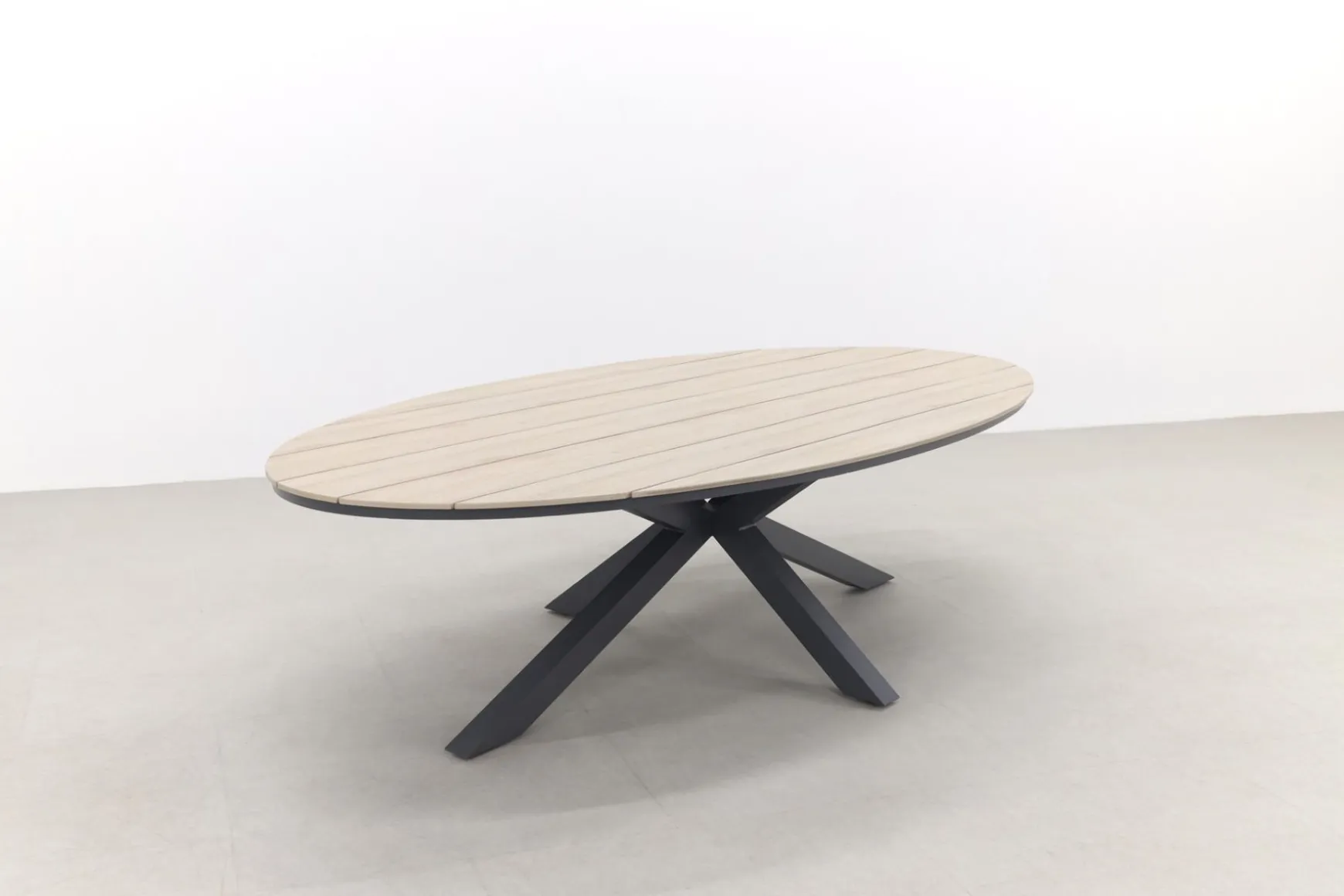 Taste Barista - Antraciet / GI Edison 280x140 cm. tafel - ovale tuinset