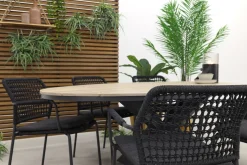 Taste Barista - Antraciet / GI Edison 220 x 115 cm. tafel - ovale tuinset