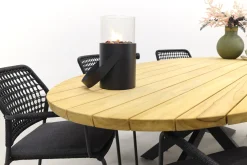 Taste Barista Antraciet/Prado Ellips 240x115 cm. ovale tuinset - 7 delig