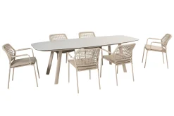 Taste Barista/Manolo Deens ovale 6-persoons tuinset - Latte