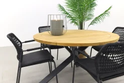 Taste Barista/Prado 130 cm. ronde tuinset - 5-delig