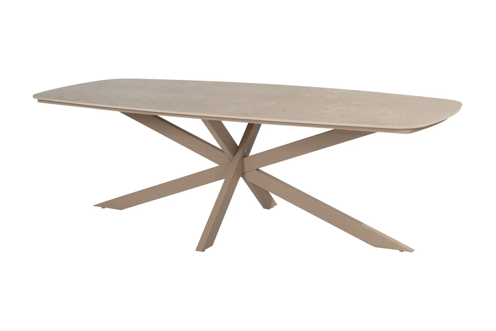 Taste Barista/Prado Deens ovale 6-persoons tuinset 240x105 cm. - Latte