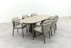 Taste Barolo/Denia 6-persoons organische tuinset 240x105 cm. - Terre