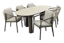 Taste Barolo/Denia 6-persoons organische tuinset 240x105 cm. - Terre