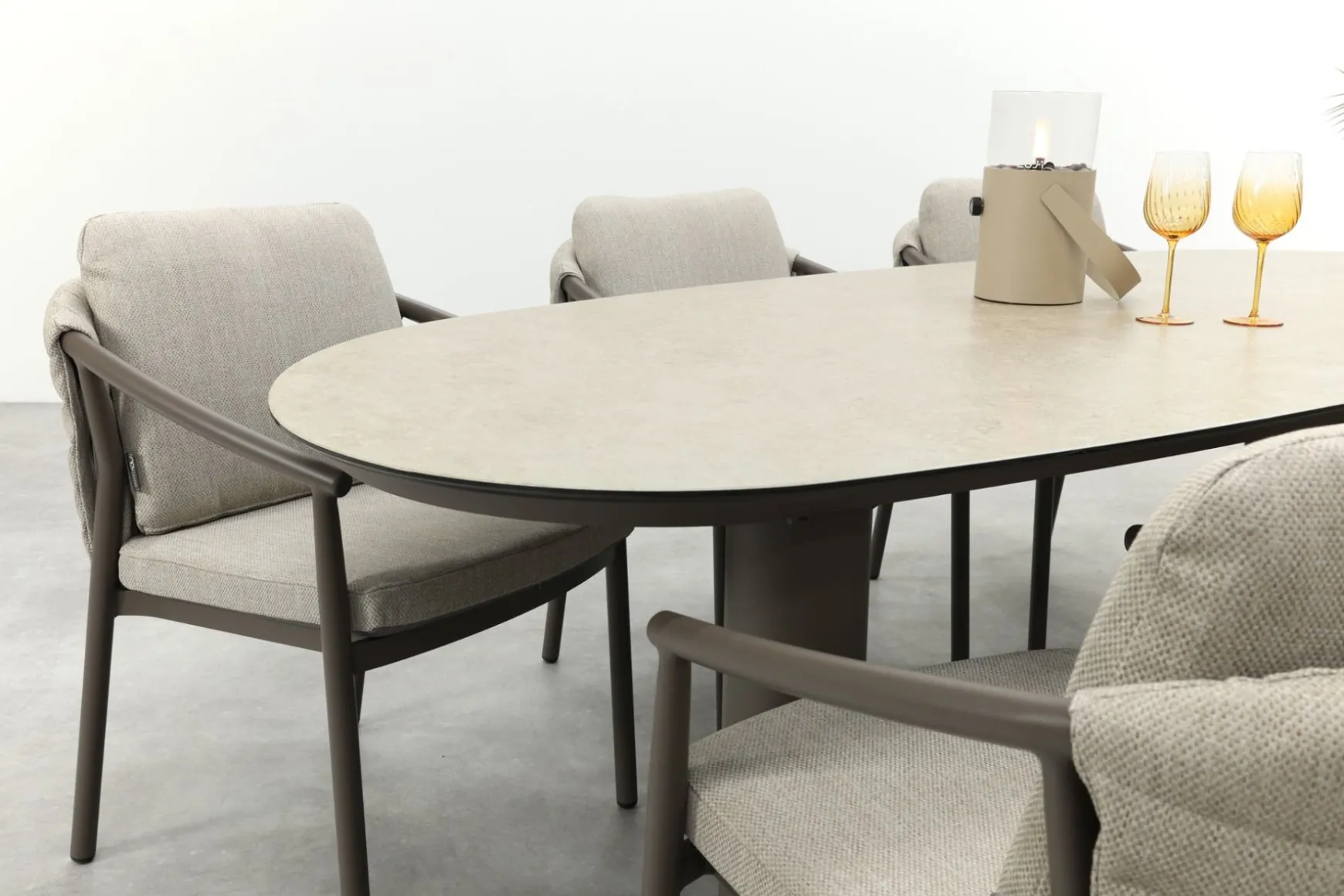 Taste Barolo/Denia 6-persoons organische tuinset 240x105 cm. - Terre