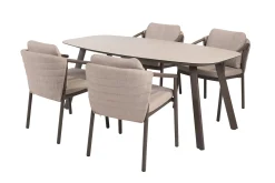 Taste Barolo/Manolo 4-persoons Deens ovale tuinset 180x95 cm. - Terre