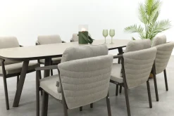 Taste Barolo/Manolo 6-persoons Deens ovale tuinset 240x103 cm. - Terre