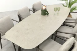 Taste Barolo/Manolo 6-persoons Deens ovale tuinset 240x103 cm. - Terre
