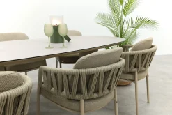 Taste Calma/Denia 6-persoons organische tuinset 240x105 cm. - Latte
