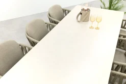 Taste Calma/Hartman Kyra rope tuinset voor 6 personen 240x100 cm. - Latte